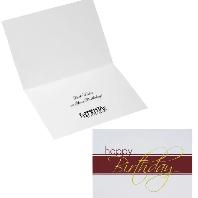 Happy Birthday Stripe Greeting Card