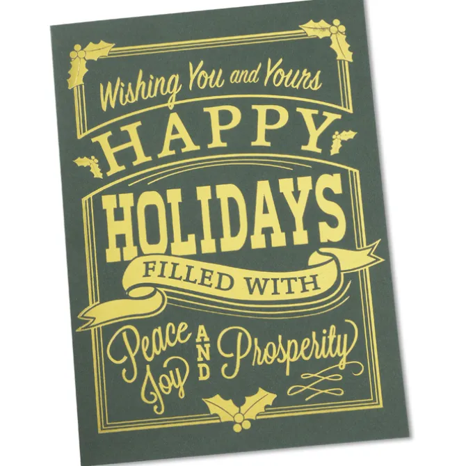 Happy Holidays Vintage Greeting Card