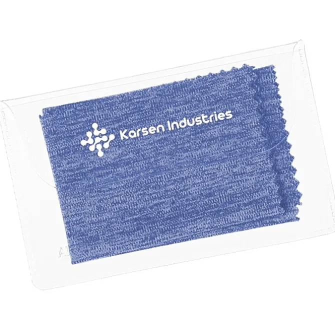 Heathered Cleaning Cloth in Printed Pouch - 24 hr