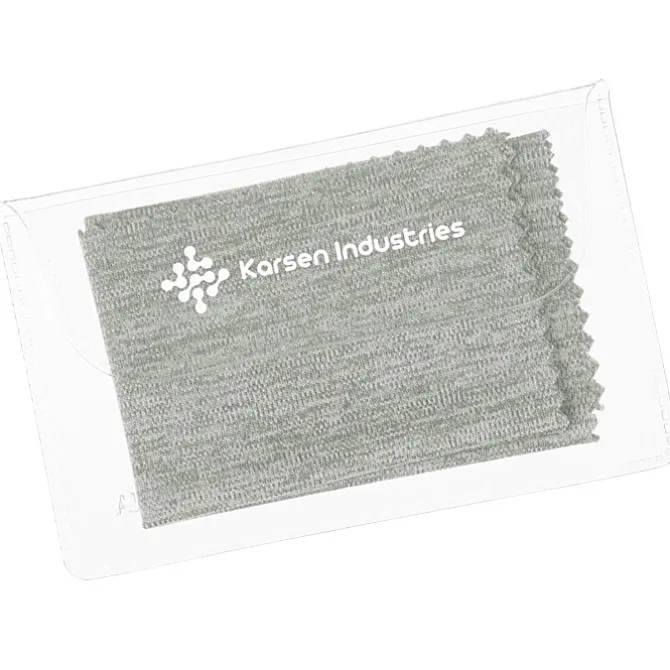 Heathered Cleaning Cloth in Printed Pouch - 24 hr