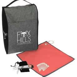 Heathered Shoe Bag Golf Kit