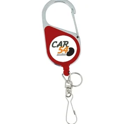 Heavy Duty Clip On Retractable Badge Holder - Round - Label