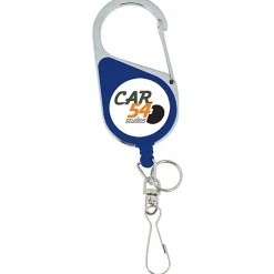 Heavy Duty Clip On Retractable Badge Holder - Round - Label