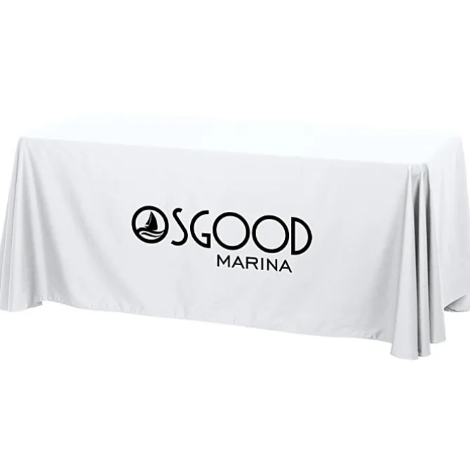 Hemmed Closed-Back Poly/Cotton Table Throw - 6' - 24 hr