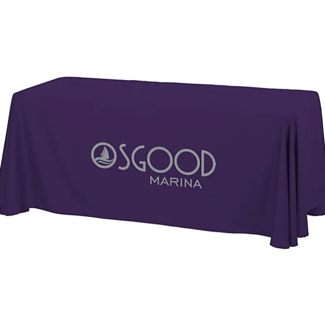 Hemmed Closed-Back Poly/Cotton Table Throw - 6' - 24 hr