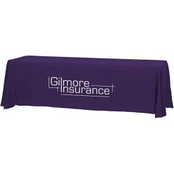 Hemmed Closed-Back Poly/Cotton Table Throw - 8'