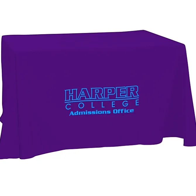 Hemmed Open-Back Poly/Cotton Table Throw - 4'