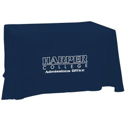 Hemmed Open-Back Poly/Cotton Table Throw - 4' - 24 hr