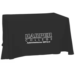 Hemmed Open-Back Poly/Cotton Table Throw - 4' - 24 hr