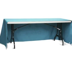 Hemmed Open-Back Poly/Cotton Table Throw - 6'