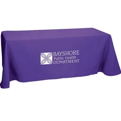Hemmed Open-Back Poly/Cotton Table Throw - 6'