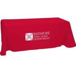 Hemmed Open-Back Poly/Cotton Table Throw - 6'