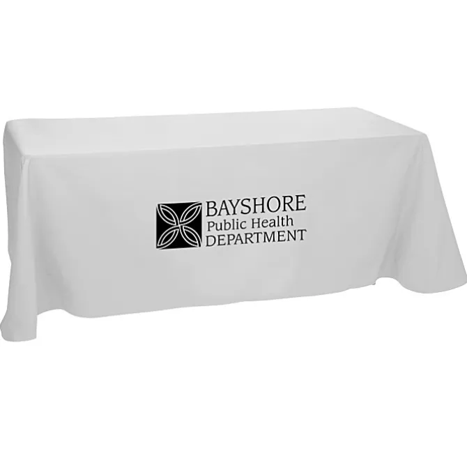 Hemmed Open-Back Poly/Cotton Table Throw - 6' - 24 hr