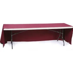 Hemmed Open-Back Poly/Cotton Table Throw - 8'