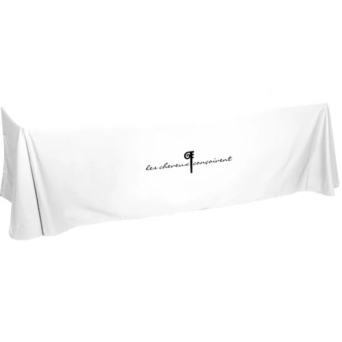 Hemmed Open-Back Poly/Cotton Table Throw - 8'