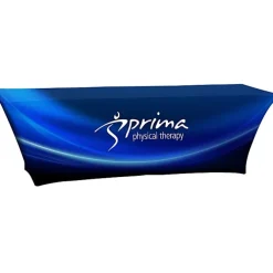 Hemmed Open-Back UltraFit Table Cover - 8 feet - Full Color