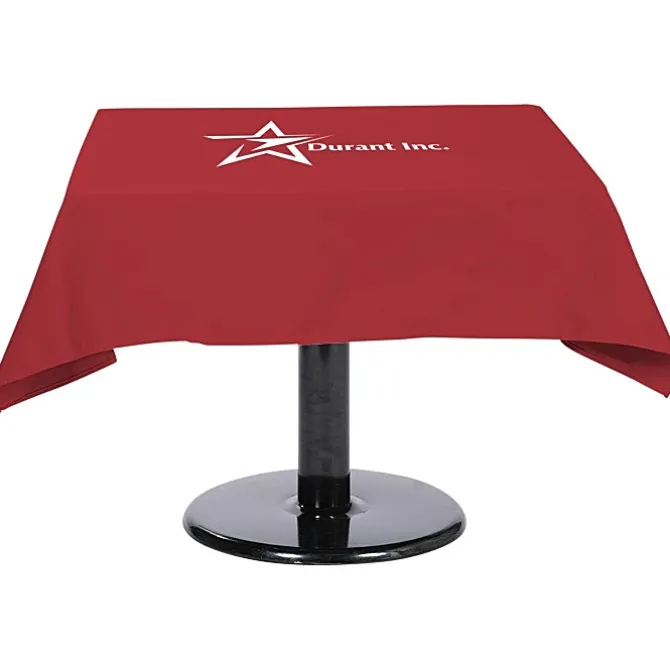 Hemmed Poly/Cotton Table Throw - Square