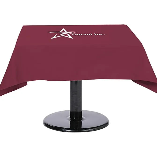 Hemmed Poly/Cotton Table Throw - Square