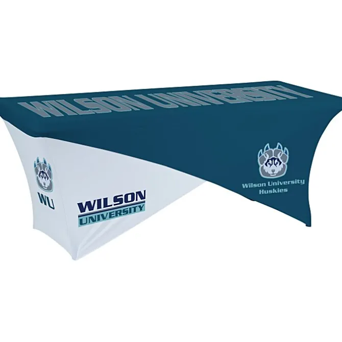 Hemmed UltraFit Cross Over Table Cover - 6 feet - Full Color