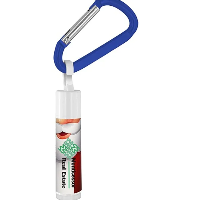 Holiday Lip Balm with Carabiner - Santa