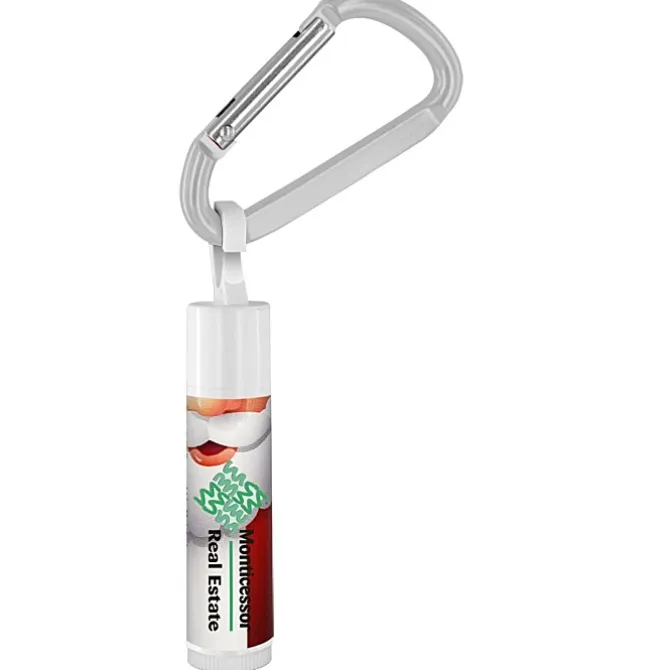 Holiday Lip Balm with Carabiner - Santa - 24 hr