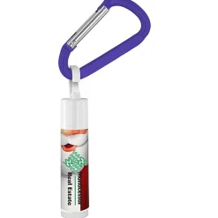 Holiday Lip Balm with Carabiner - Santa - 24 hr