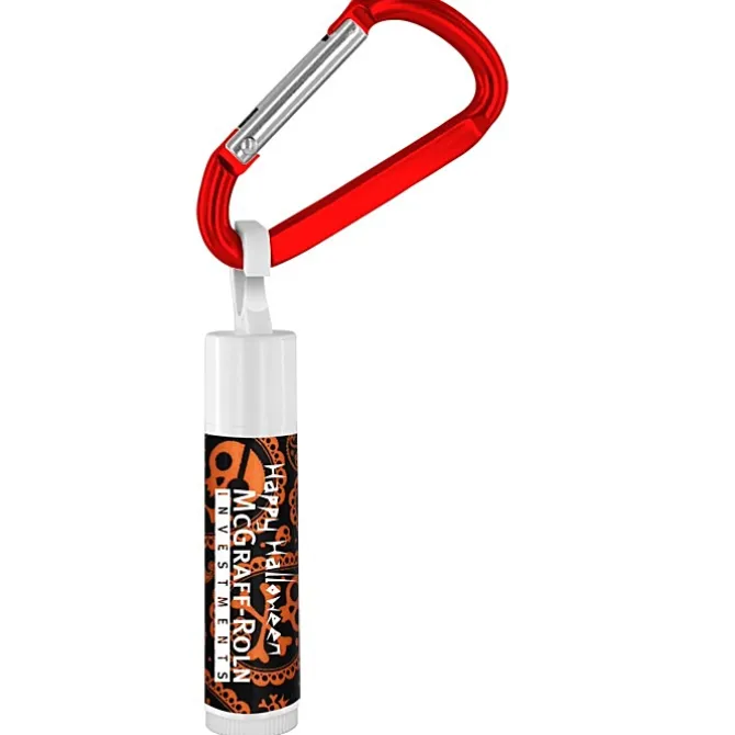 Holiday Lip Balm with Carabiner - Skulls - 24 hr