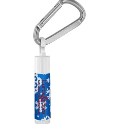 Holiday Lip Balm with Carabiner - Snowflakes - 24 hr