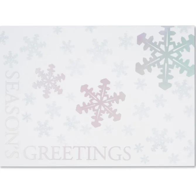 Holographic Snowflakes Greeting Card