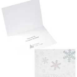 Holographic Snowflakes Greeting Card