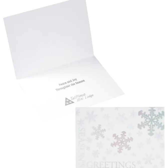 Holographic Snowflakes Greeting Card