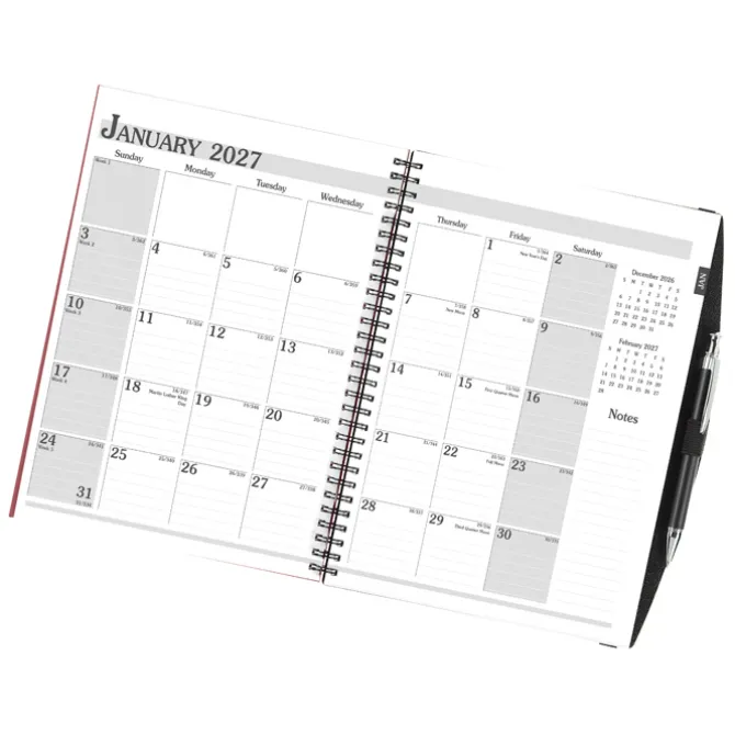 Hybrid Monthly Planner Notebook with Pen