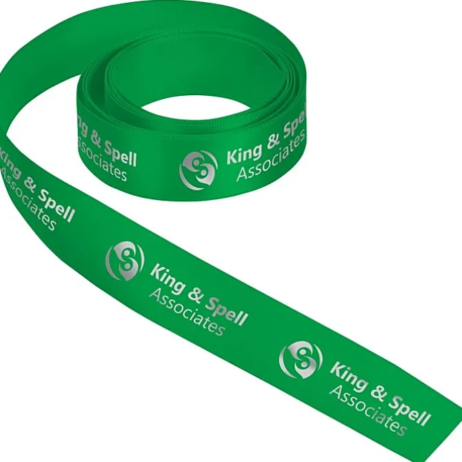 Imprinted Soft Polyester Ribbon - 7/8 inch