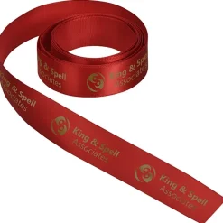 Imprinted Soft Polyester Ribbon - 7/8 inch