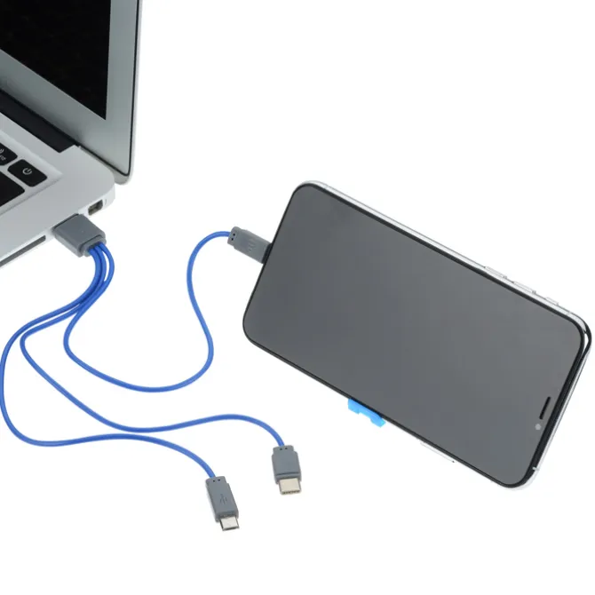3-in-1 Cable Wrap with Phone Stand - 24 hr