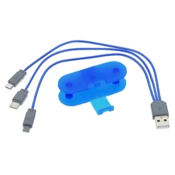 3-in-1 Cable Wrap with Phone Stand - 24 hr