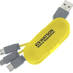 3-in-1 Cable Wrap with Phone Stand - 24 hr