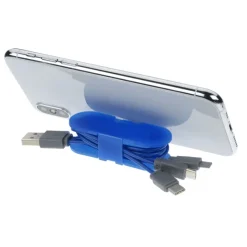 3-in-1 Cable Wrap with Phone Stand - 24 hr