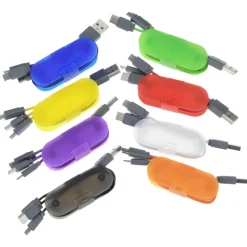 3-in-1 Cable Wrap with Phone Stand - 24 hr
