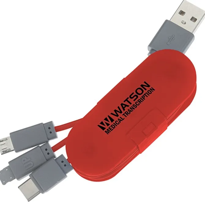 3-in-1 Cable Wrap with Phone Stand - 24 hr