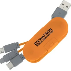 3-in-1 Cable Wrap with Phone Stand - 24 hr