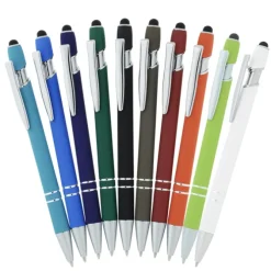 Incline Soft Touch Stylus Metal Pen - Laser Engraved