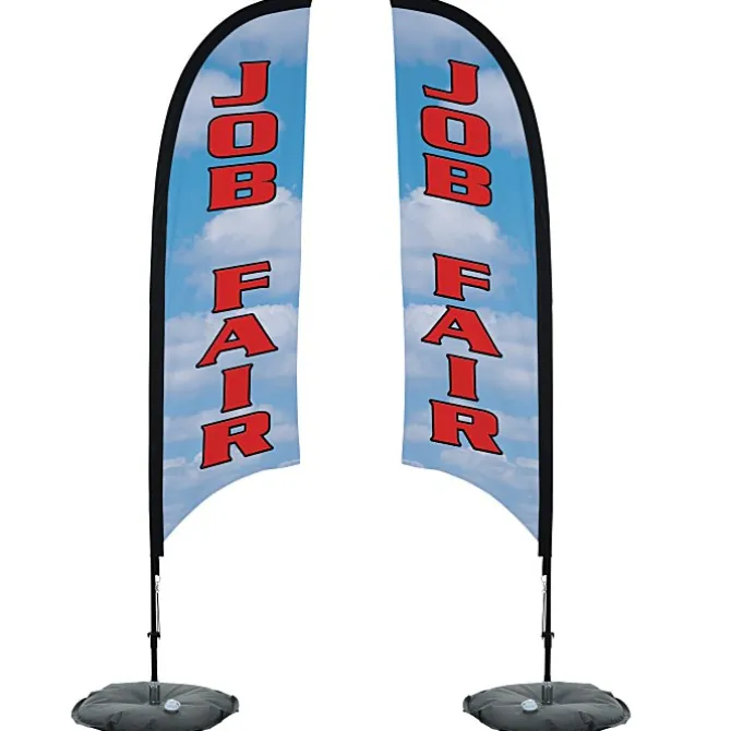 Indoor Razor Sail Sign - 7' - Two Sided