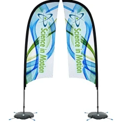 Indoor Razor Sail Sign - 9' - Two Sided