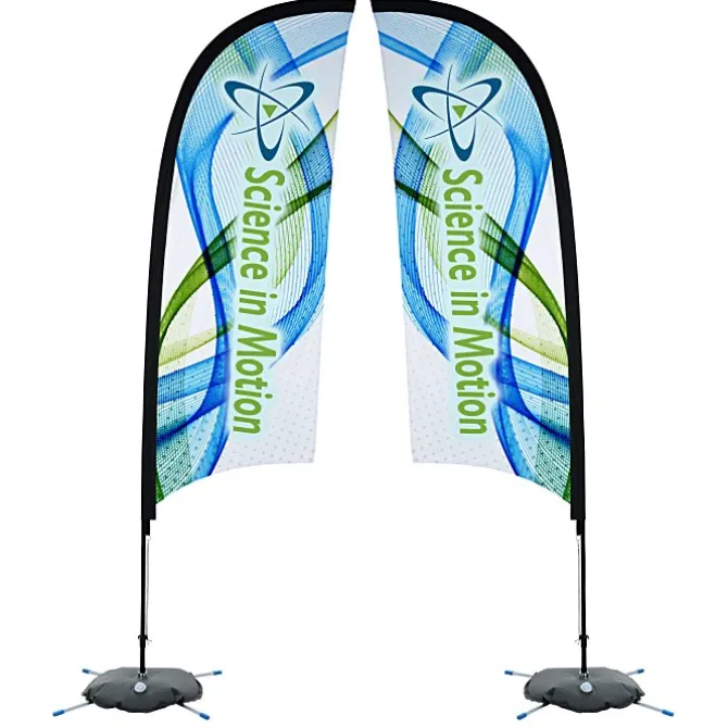 Indoor Razor Sail Sign - 9' - Two Sided