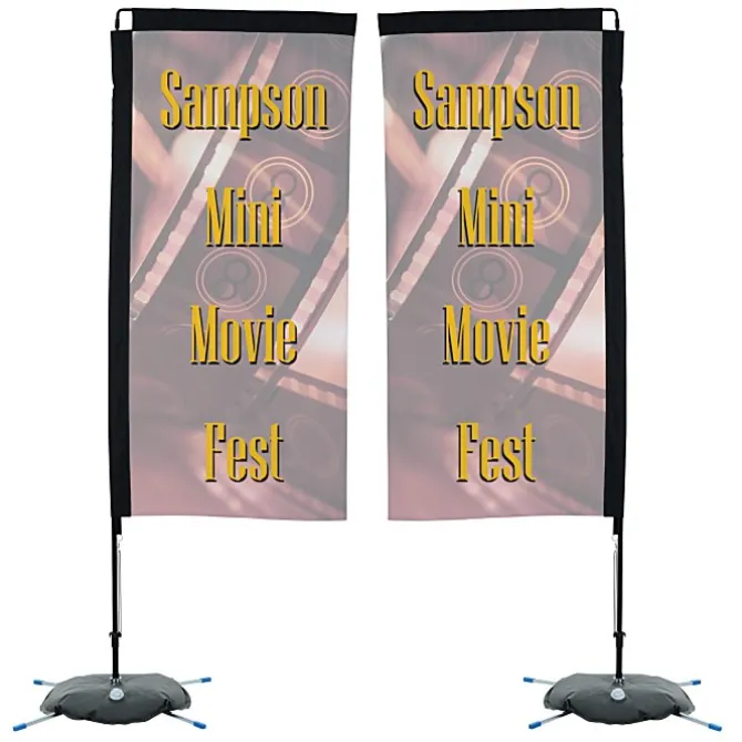 Indoor Rectangular Sail Sign - 7' - Two Sided