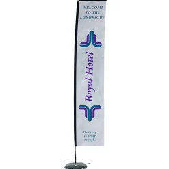 Indoor Rectangular Sail Sign - 14-1/2' - One Sided