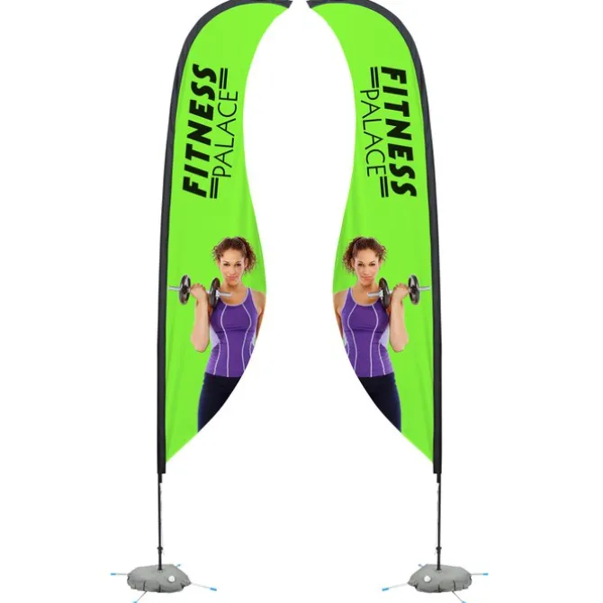 Indoor Sabre Sail Sign - 13' - Two Sided
