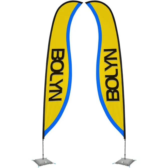 Indoor Sabre Sail Sign - 17' - Two Sided