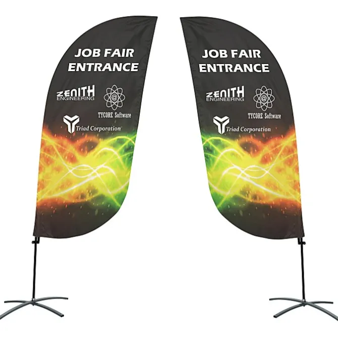 Indoor Value Feather Sail Sign - 7 1/2 feet - Two Sided